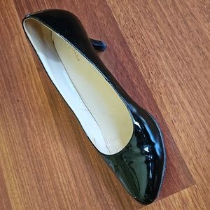 Cole Haan Patent Leather Pumps Low Stacked Heel 10B